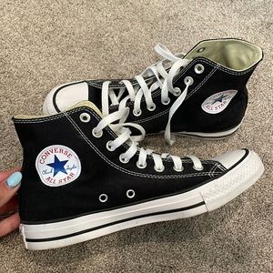 Black high top converse